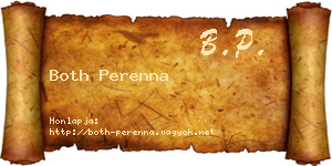 Both Perenna névjegykártya